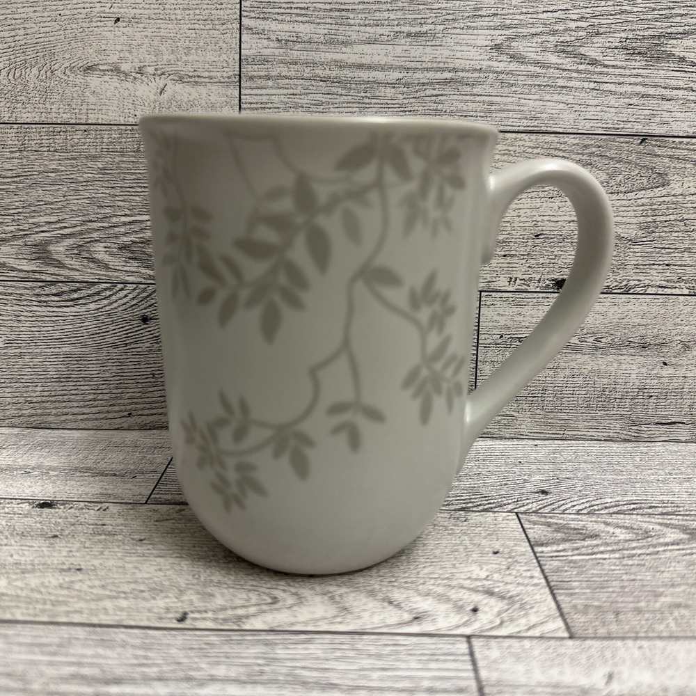 GIBSON Elite‎ Coffee Mug Leaves Stoneware 12 0z Greige Interior Replacement Tea
